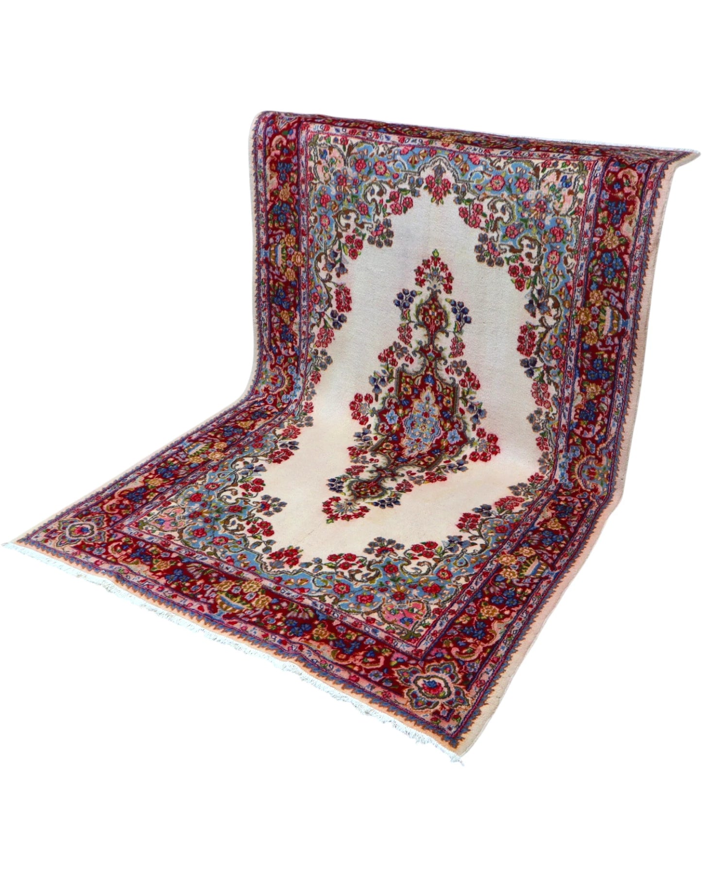 Elegante tappeto Kirman 233x150 cm, ideale per ingresso o camera da letto.