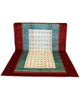 Tappeto elegante 270x185 cm rosso e blu con design minimal per medi spazi.