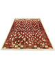 Tappeto elegante 271x187 cm beige e bordeaux per sala da pranzo moderna.