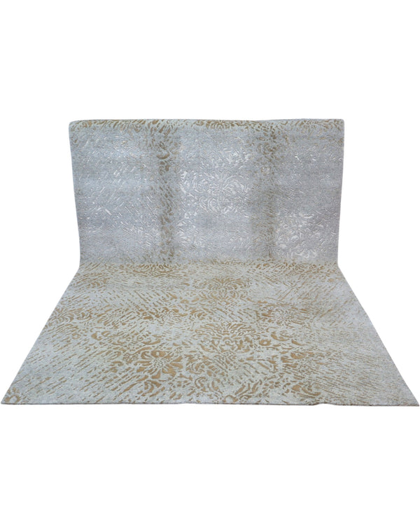 Tappeto persiano moderno 280x185 cm in lana avorio per camera raffinata.