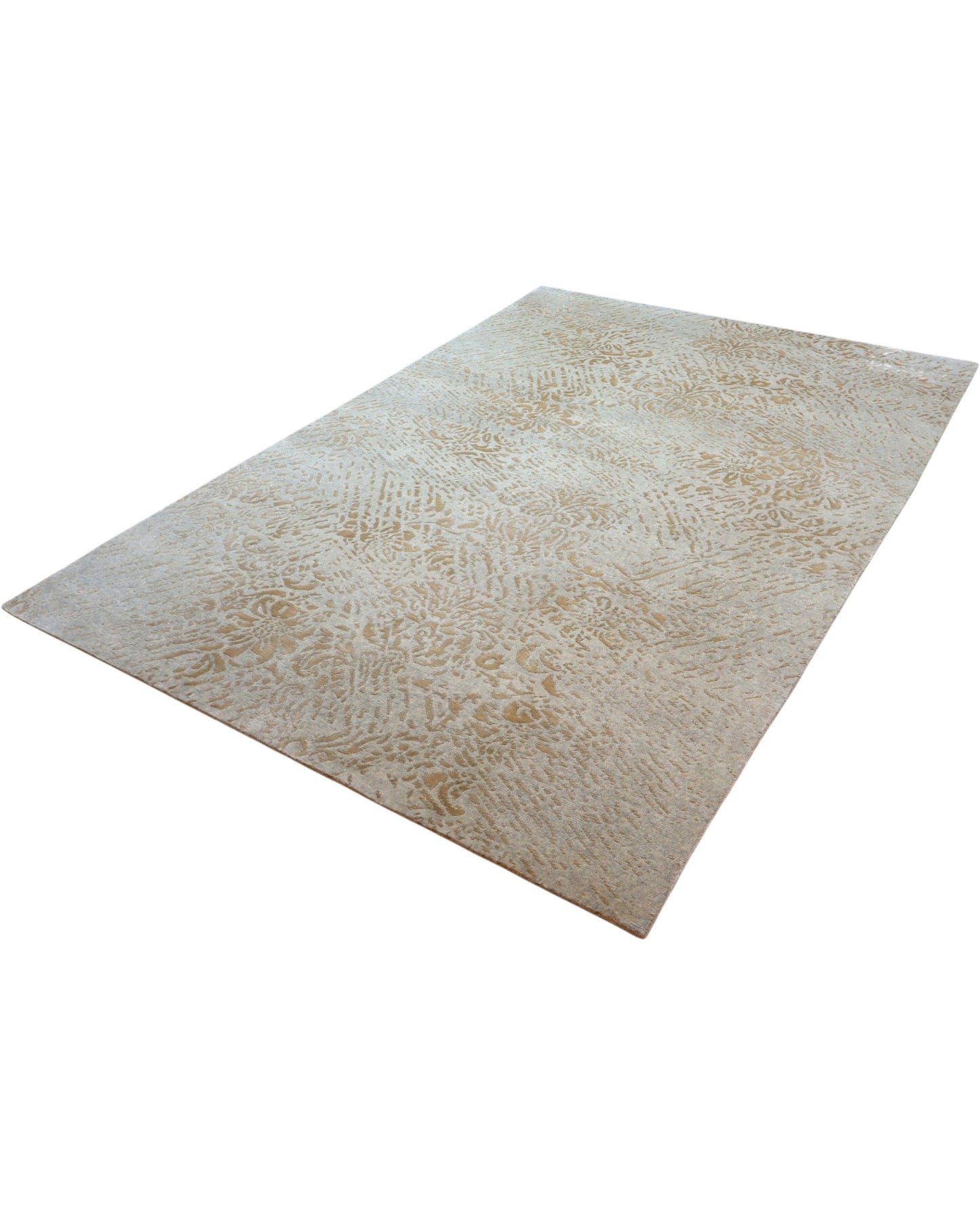 Tappeto per soggiorno 280x185 cm beige e avorio in stile persiano moderno.