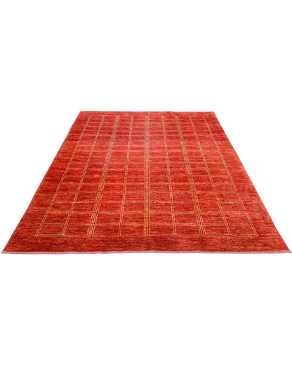 Tappeto elegante 285x197 cm rosso lampone per grandi spazi in soggiorno.