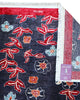 Tappeto Persiano Moderno 292x216 cm Blu Notte e Rosso Floreale
