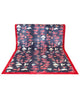 Tappeto persiano moderno 292x216 cm blu e bordeaux per camera raffinata.