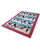 Tappeto Persiano Moderno 293x195 cm Rosa e Azzurro con Uccelli