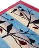 Tappeto Persiano Moderno 293x195 cm Rosa e Azzurro con Uccelli