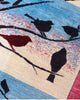 Tappeto Persiano Moderno 293x195 cm Rosa e Azzurro con Uccelli