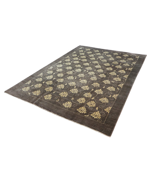 Tappeto 294x216 cm grigio e beige in stile persiano moderno per grandi spazi.
