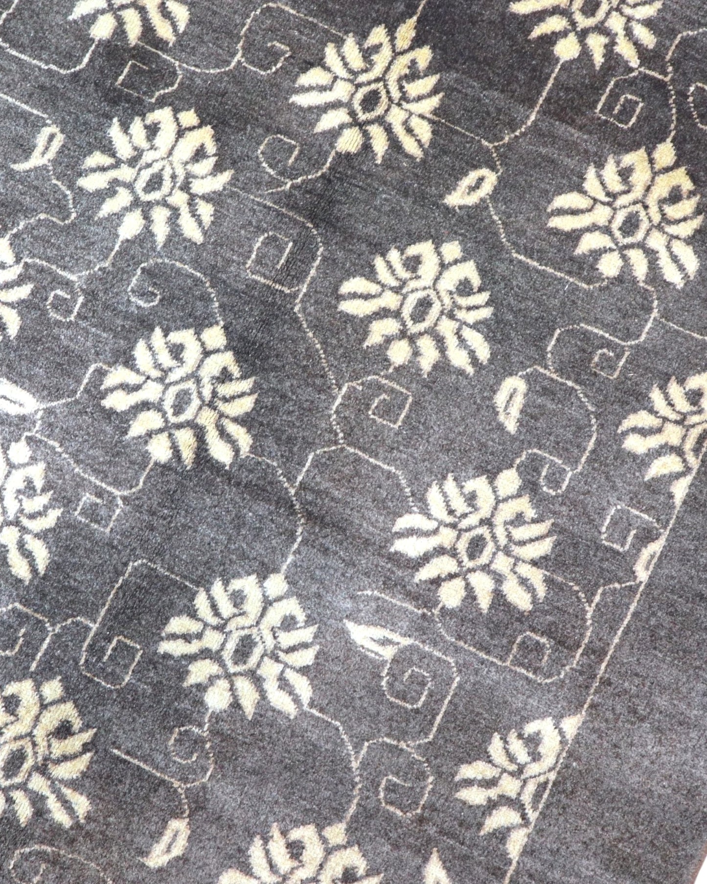 Tappeto Persiano Moderno 294x216 cm Grigio Antracite Floreale