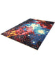 Tappeto per soggiorno 295x207 cm nero blu e rosso in stile persiano moderno.
