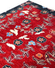 Tappeto in lana 296x204 cm con fiori stilizzati multicolore per ambiente moderno.