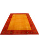 Tappeto elegante 297x200 cm con bordo geometrico multicolore per grandi spazi.