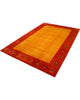 Tappeto per soggiorno 297x200 cm arancio caldo e rosso in stile persiano moderno.