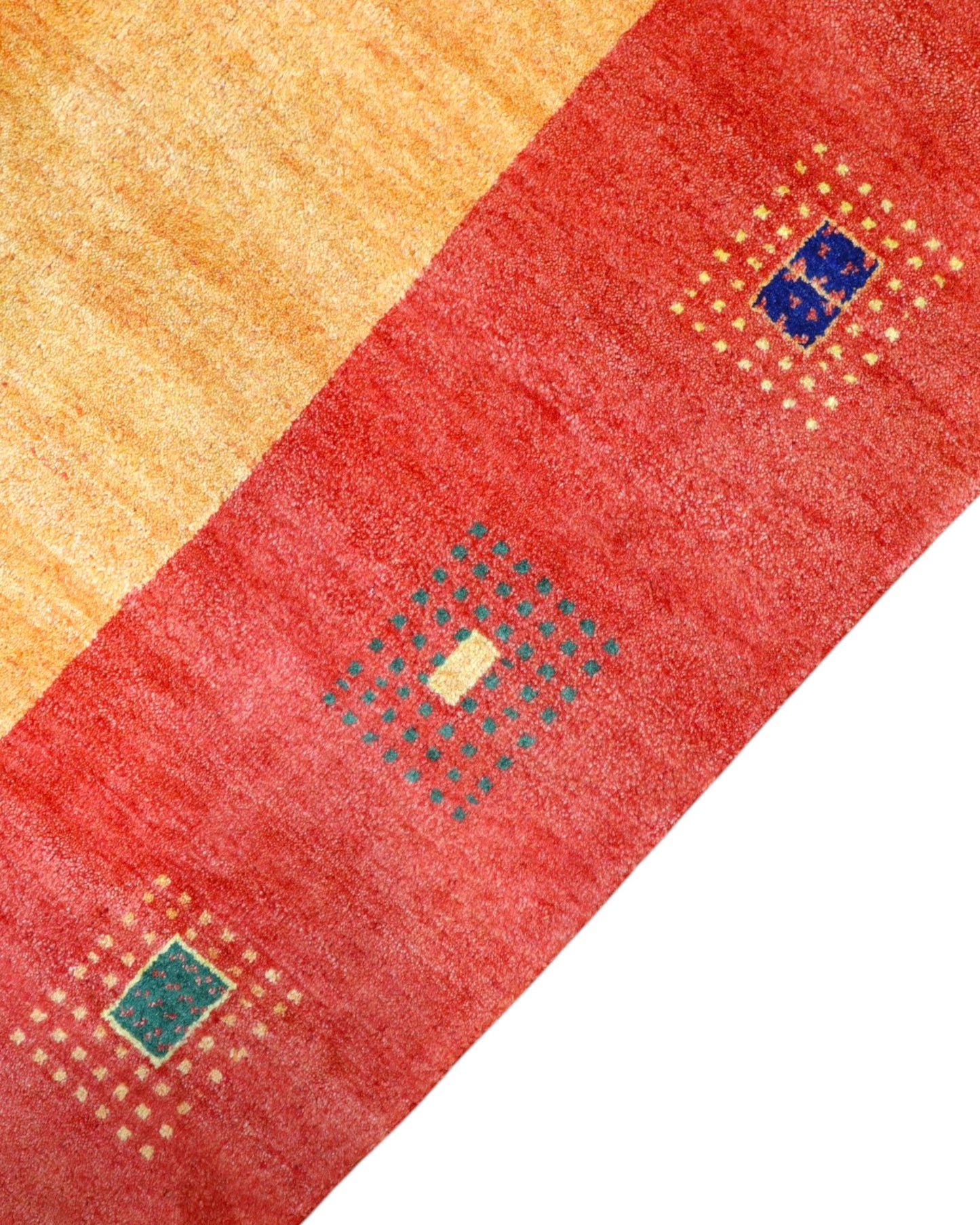Tappeto 297x200 cm geometrico arancio e terracotta per casa elegante e accogliente.