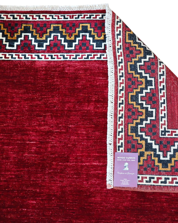Tappeto Persiano Moderno 300x200 cm Rosso Geometrico