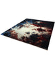 Tappeto Persiano Moderno 300x248 cm Astratto Nero Rosso e Blu