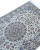 Tappeto bianco e blu 150x101cm Nain annodato a mano per piccoli spazi eleganti