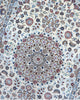 Tappeto Persiano Nain 150x101cm Bianco e Blu Floreale