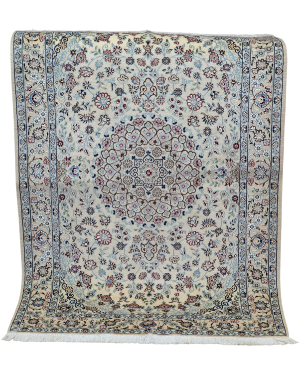 Elegante tappeto Persiano 150x101cm Nain per soggiorno moderno con bordi decorati