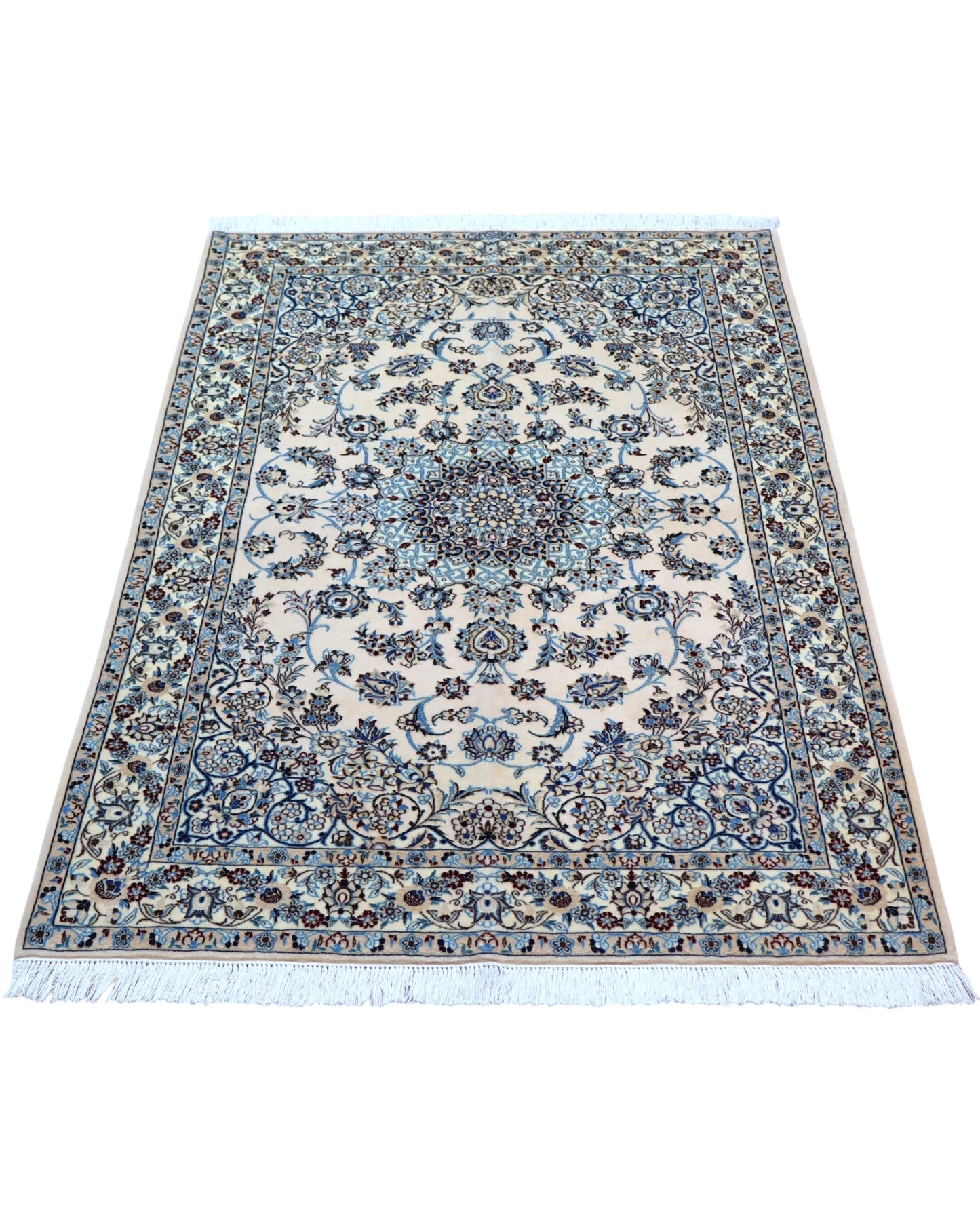Tappeto artigianale Nain 174x116cm in colori vegetali naturali