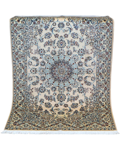 Tappeto persiano Nain 174x116cm in cotone e lana per grandi spazi