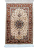 Tappeto Persiano Isfahan 170x110 cm rosso con medaglione, ideale per soggiorno elegante