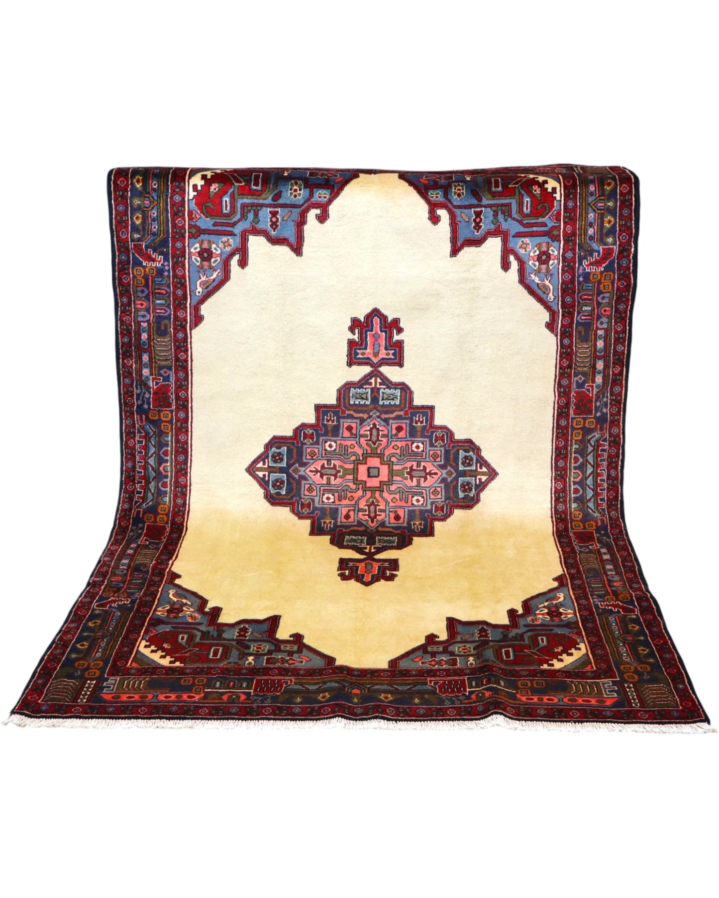 Tappeto geometrico 230x155 cm Afshari, ideale per ambienti raffinati.