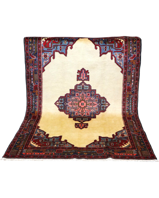 Tappeto geometrico 230x155 cm Afshari, ideale per ambienti raffinati.