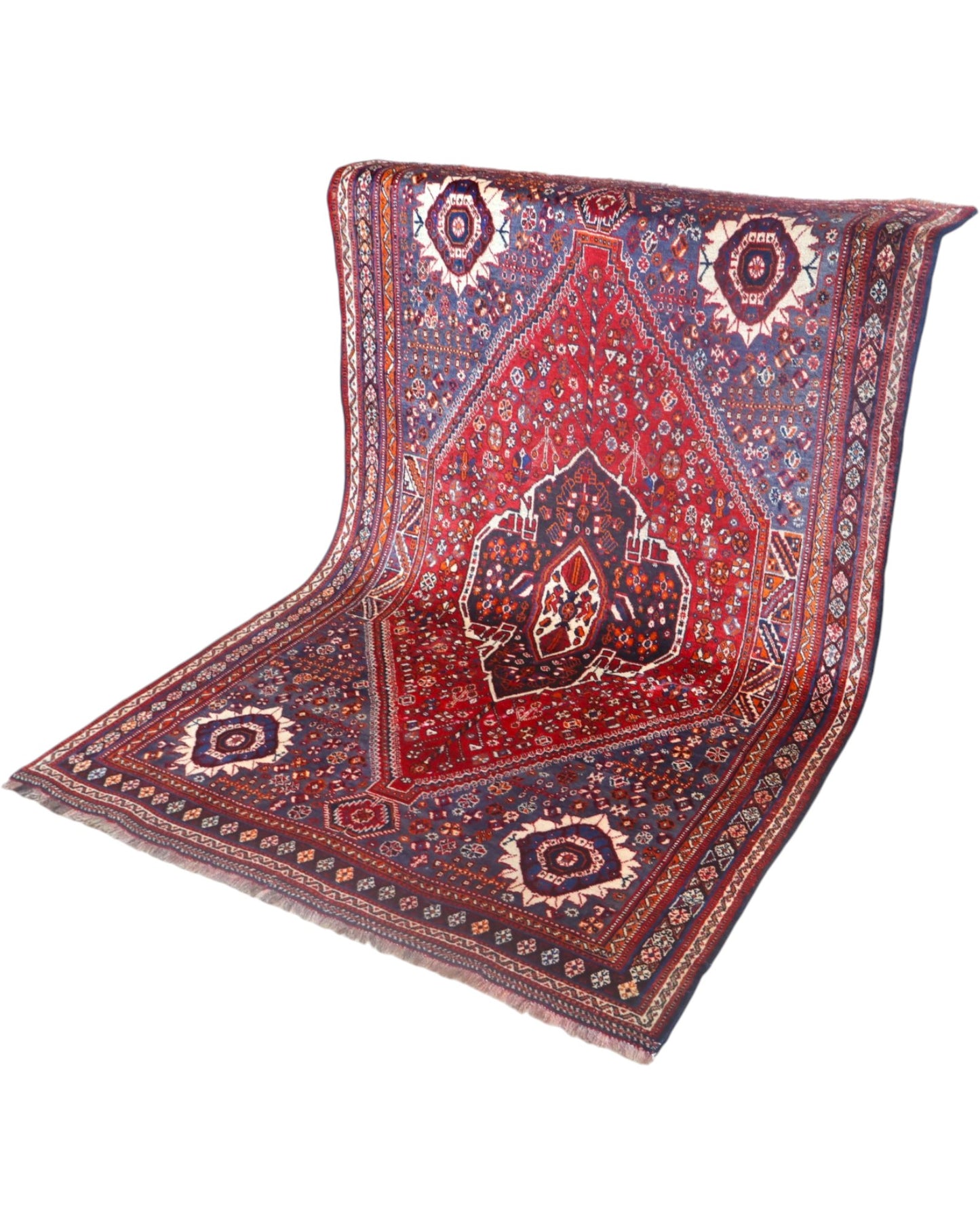 Tappeto 233x150 cm Shiraz, con motivi floreali per arredare spazi raffinati.