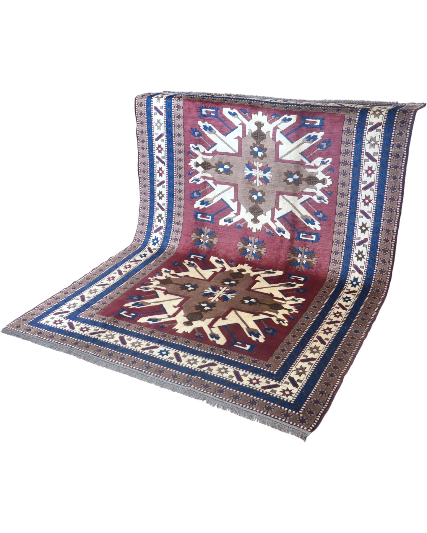 Tappeto geometrico 246x180 cm Carcuzo, perfetto per ingresso o salotto.