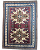 Tappeto Persiano Carcuzo 246x180 cm rosso e beige geometrico per soggiorno.