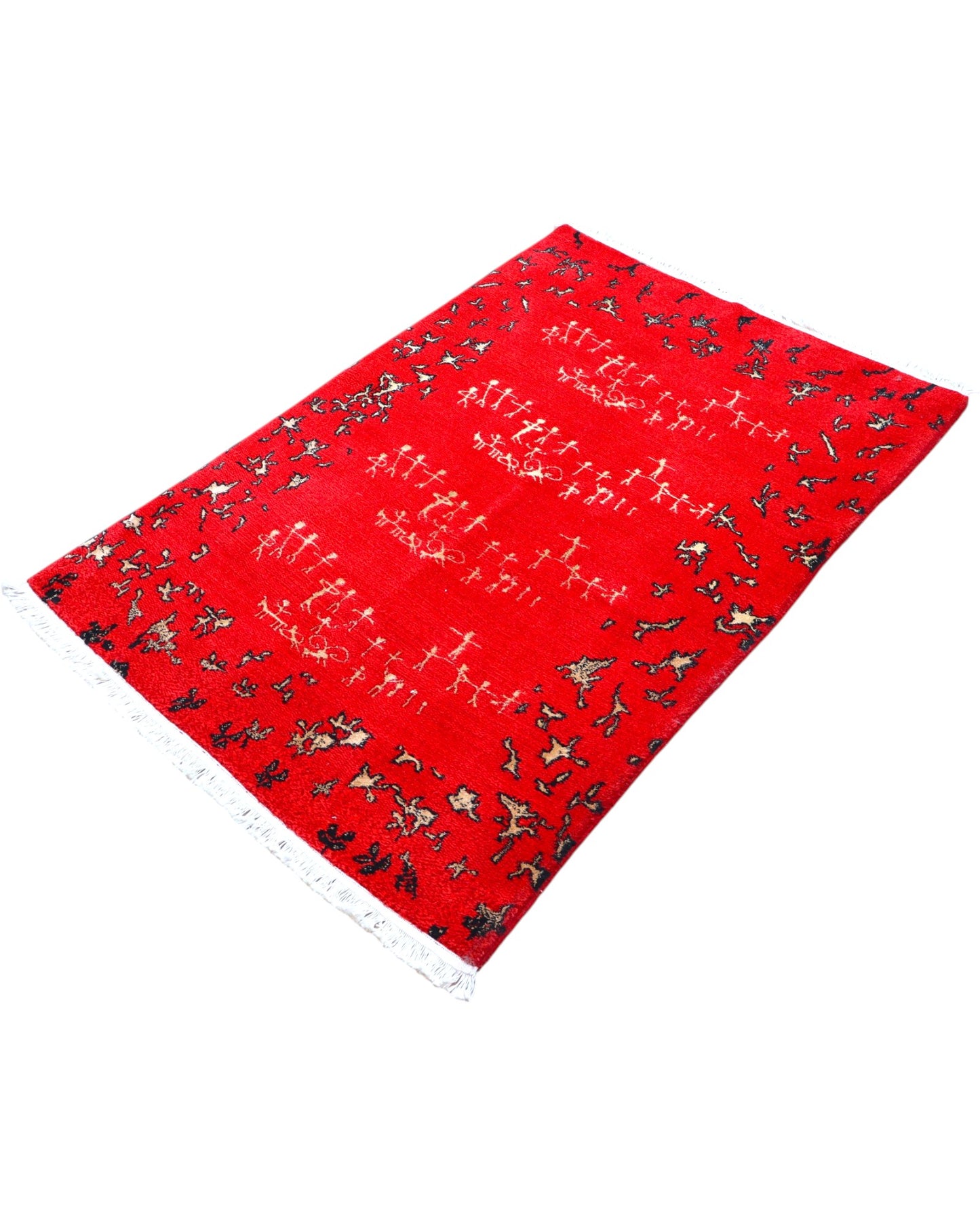 Tappeto orientale rosso 145x99 cm decorativo per ingresso raffinato