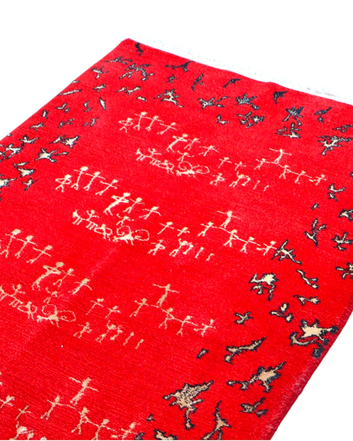 Tappeto persiano piccolo 145x99 cm rosso per ambiente interno elegante