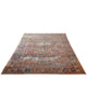 Tappeto Saruk 296x217 cm con bordure decorate e raffinato motivo persiano su fondo rosso.