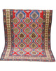 Tappeto Shirvan Antico 188x137 cm in lana con design orientale nei toni del rosso, blu e avorio.