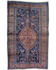Tappeto Bijar Antico 197x122 cm annodato a mano con medaglione centrale e motivi floreali persiani.