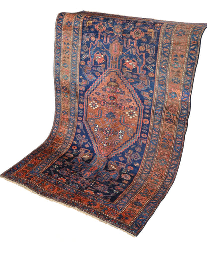 Tappeto Bijar Antico 197x122 cm Annodato a Mano