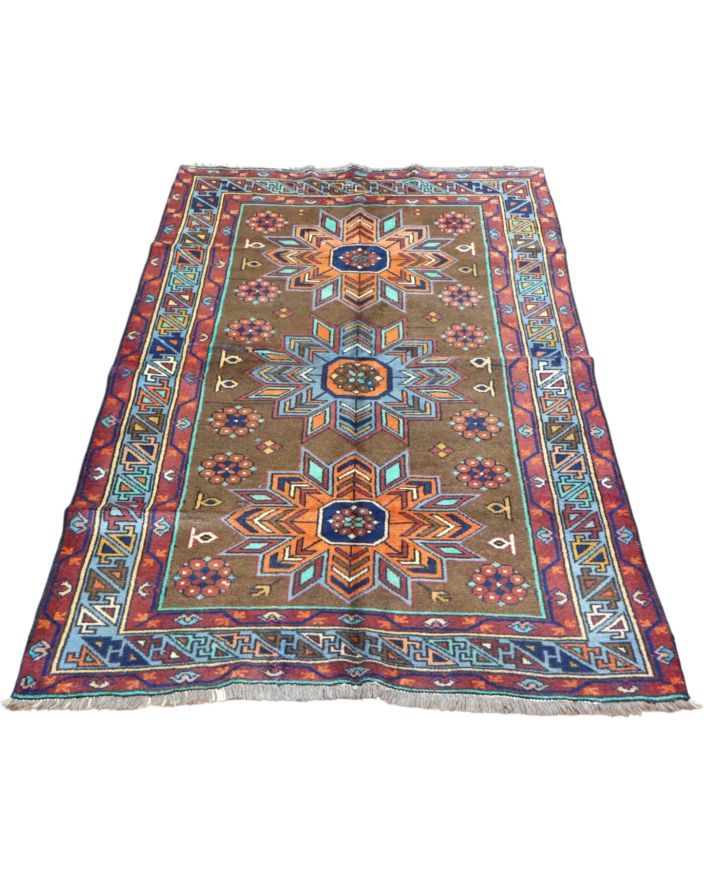 Tappeto Caucaso Antico 188x115 cm | Tappeto Orientale Annodato a Mano