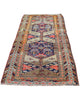 Tappeto Zanjan Antico 268x123 cm con medaglioni centrali e bordure decorative tradizionali.