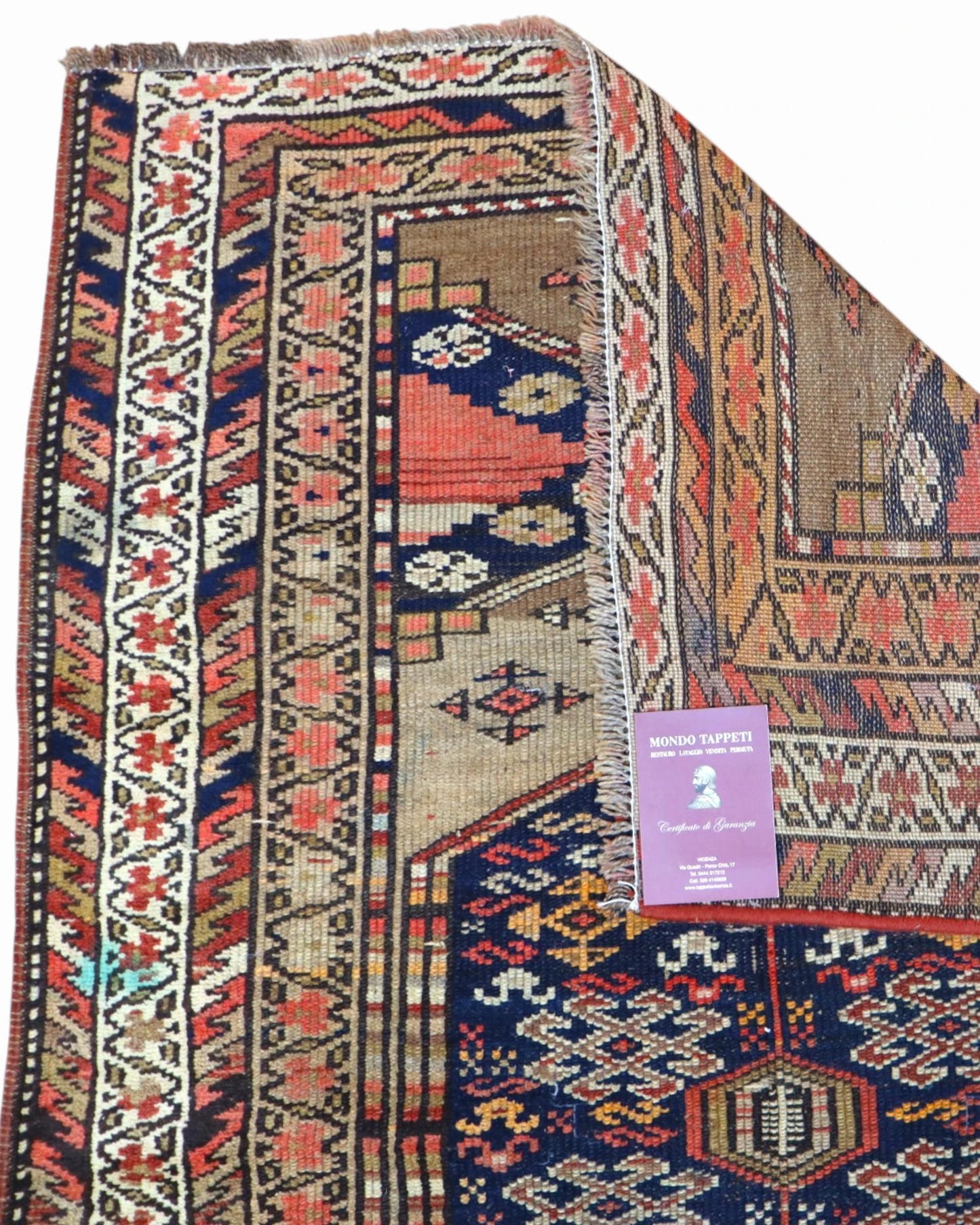 Tappeto Persiano Zanjan Antico 268x123 cm Annodato a Mano