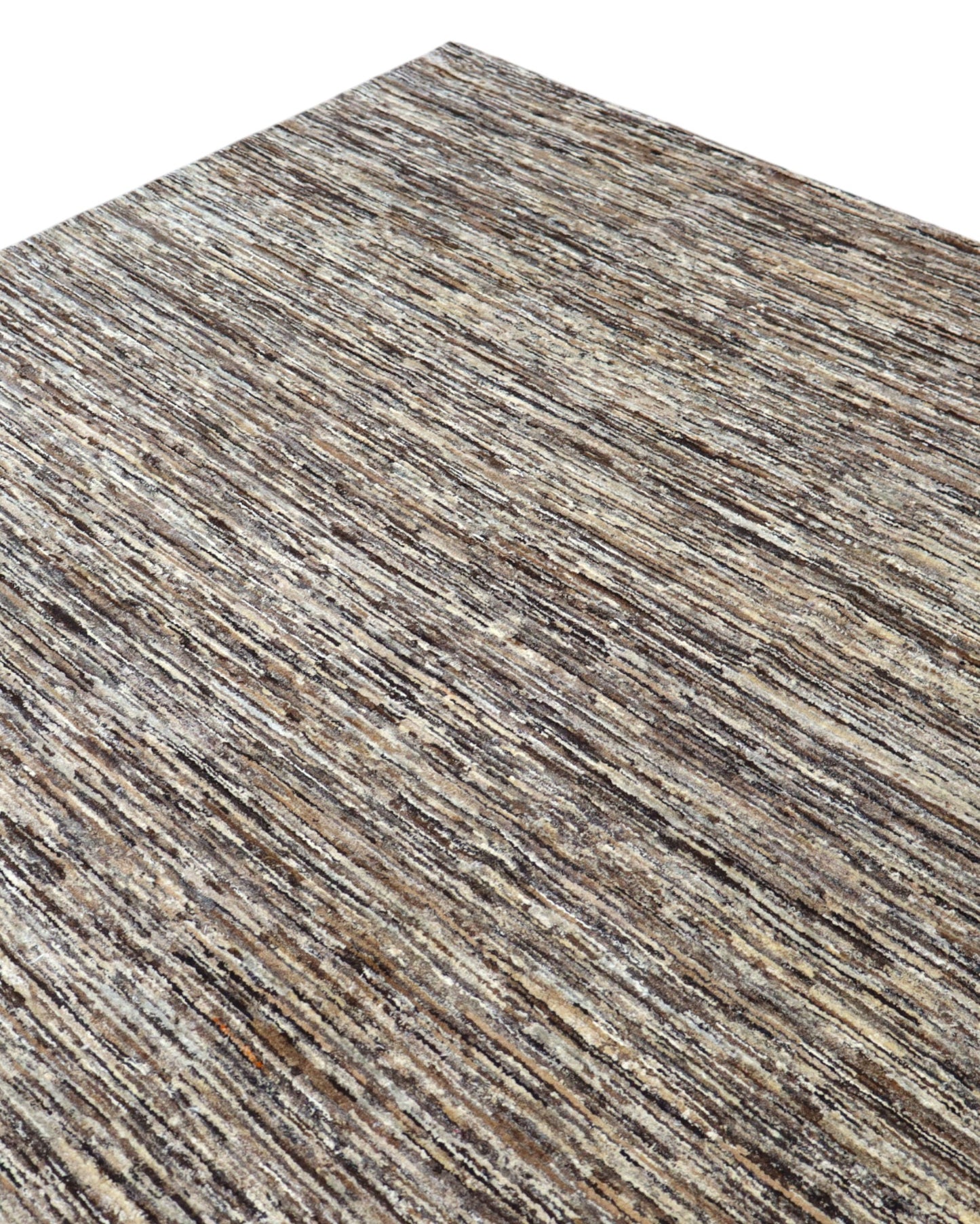 Tappeto moderno beige tono su tono 302x244 cm annodato a mano in lana e cotone, realizzato artigianalmente in Afghanistan.