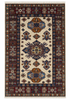 Tappeto Shirvan 145x100 cm avorio e blu per piccoli spazi raffinati.