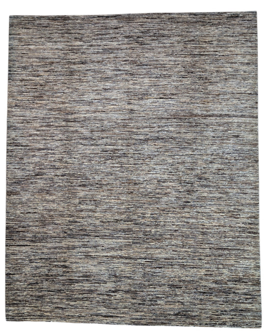 Tappeto moderno beige tono su tono 302x244 cm annodato a mano in lana e cotone, realizzato artigianalmente in Afghanistan.