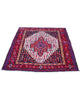 Tappeto Sanneh rosso 138x130 cm con disegno tradizionale in salotto