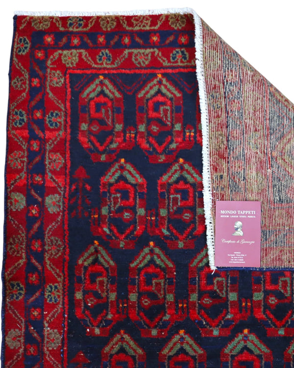 Tappeto persiano 150x109 cm blu per ambiente interno elegante