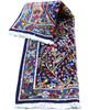 Tappeto persiano blu con dettagli colorati 145x89 cm per soggiorno