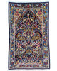 Tappeto persiano 145x89 cm blu con motivi floreali in soggiorno elegante