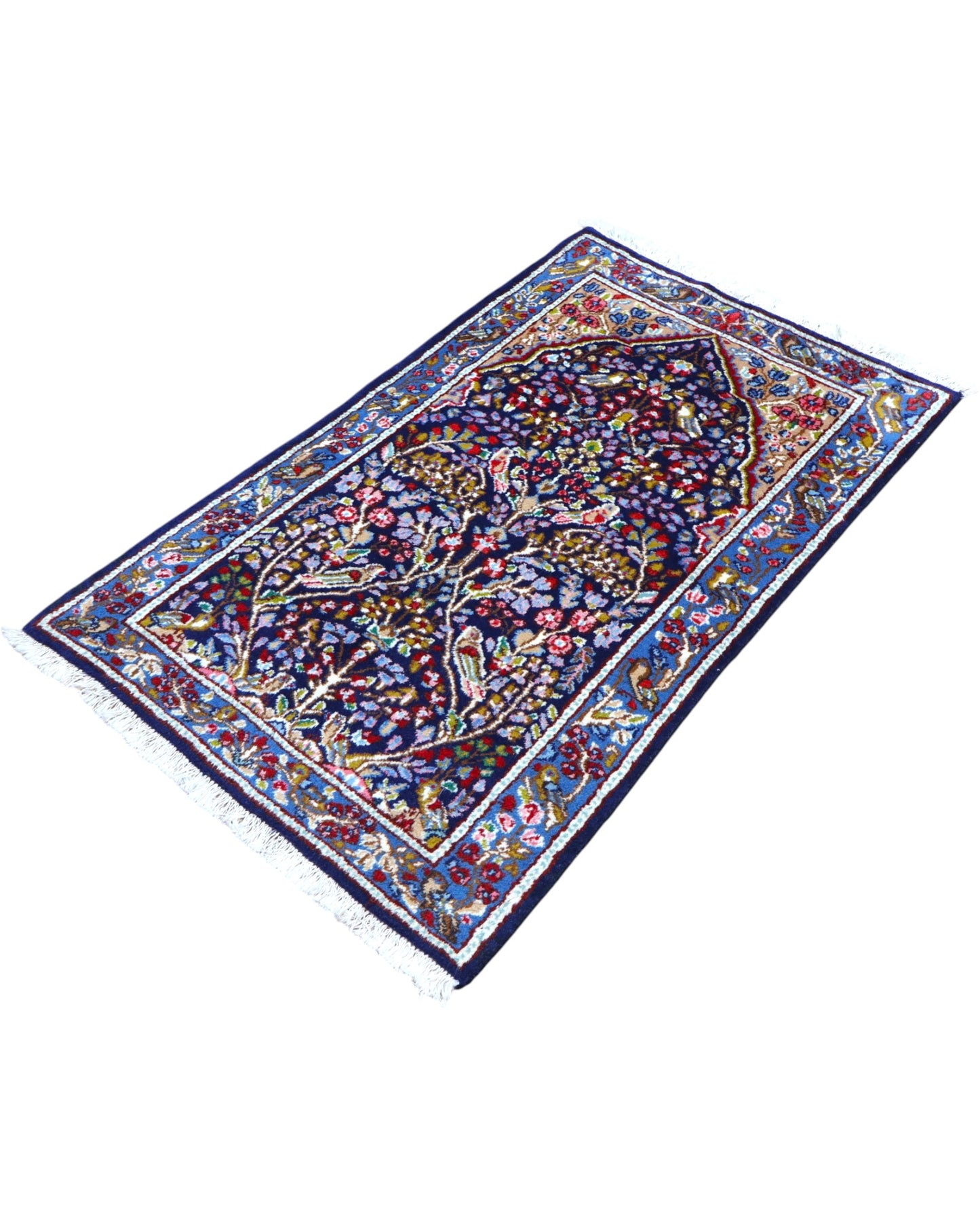 Tappeto orientale blu 145x89 cm decorativo per ingresso elegante