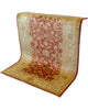 Tappeto Farahan Ziegler rosso con cornice beige e motivi floreali, annodato a mano in Afghanistan in lana e cotone con colori vegetali.