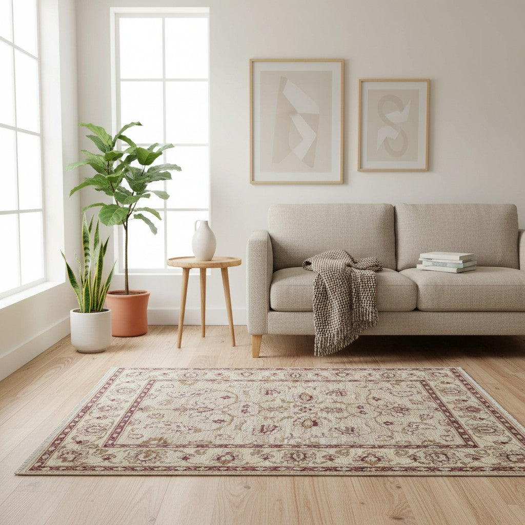 Tappeto Farahan beige, annodato a mano in Afghanistan con lana di alta qualità e colori vegetali naturali. Eleganza sobria e tradizione artigianale in un capolavoro senza tempo.